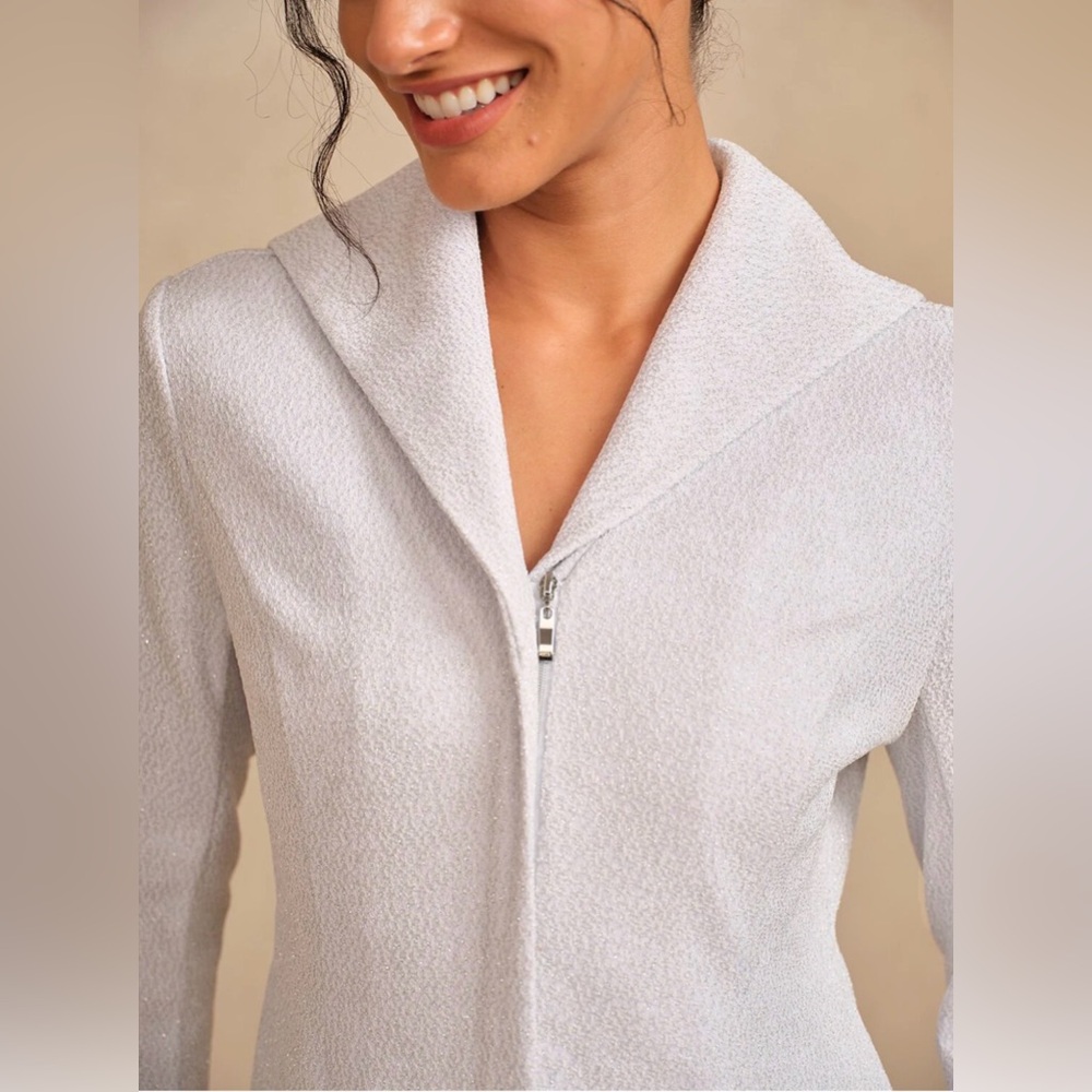 Acegolfs Luxe 3/4 Sleeve Shiny Lapel Jacket – Medium – NWT ✨ - Picture 4 of 11